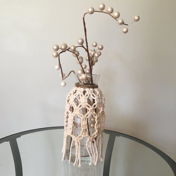 Macrame, Boho Vase, accent, decor - Picture 2 of 5